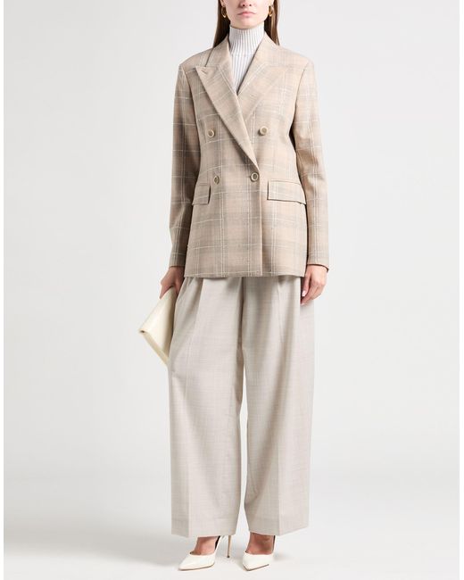 Eleventy Natural Blazer Wool, Elastane, Polyester, Viscose