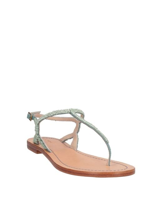 Maliparmi Green Thong Sandals