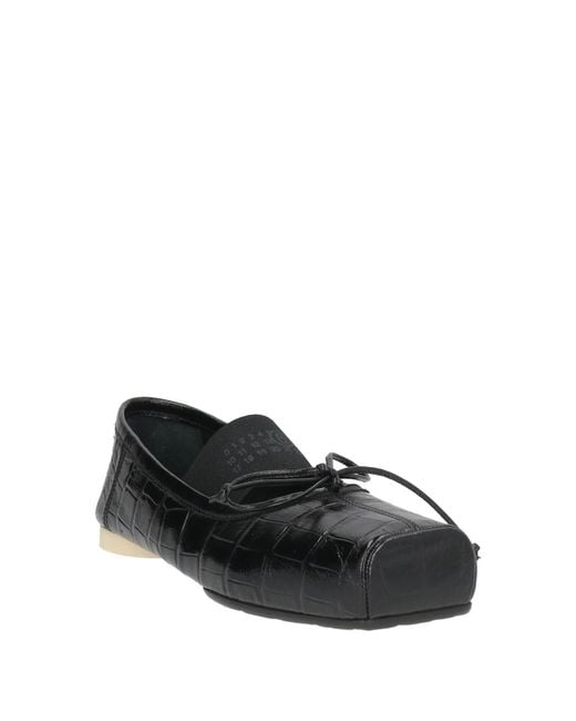 MM6 by Maison Margiela Black Ballet Flats Leather