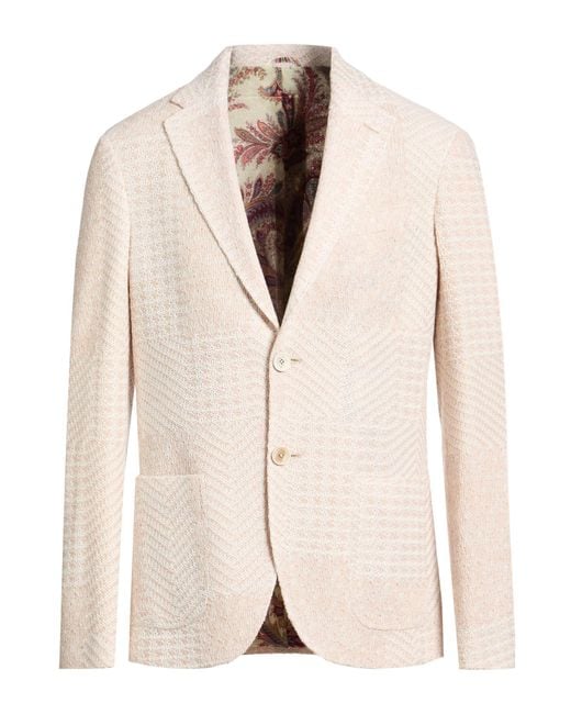 Etro Natural Sand Blazer Wool, Acrylic for men