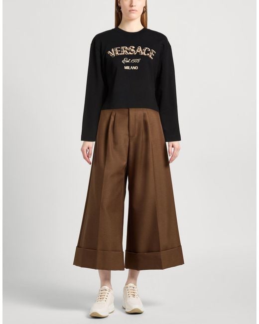 Versace Black Sweatshirt Cotton, Elastane