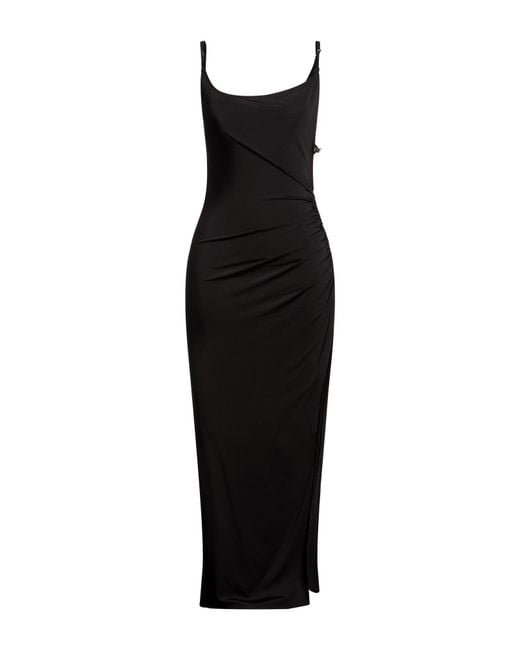 Mugler Black Maxi Dress Viscose, Elastane