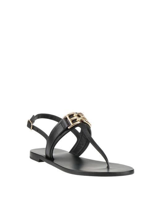 Bally Black Thong Sandal