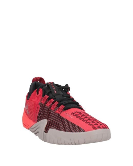 Under Armour Red Sneakers Textile Fibers for men