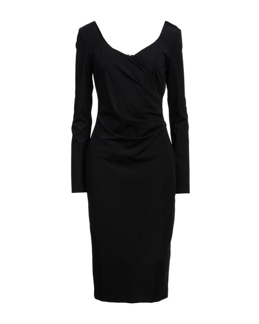 Max Mara Black Midi Dress Polyamide, Elastane
