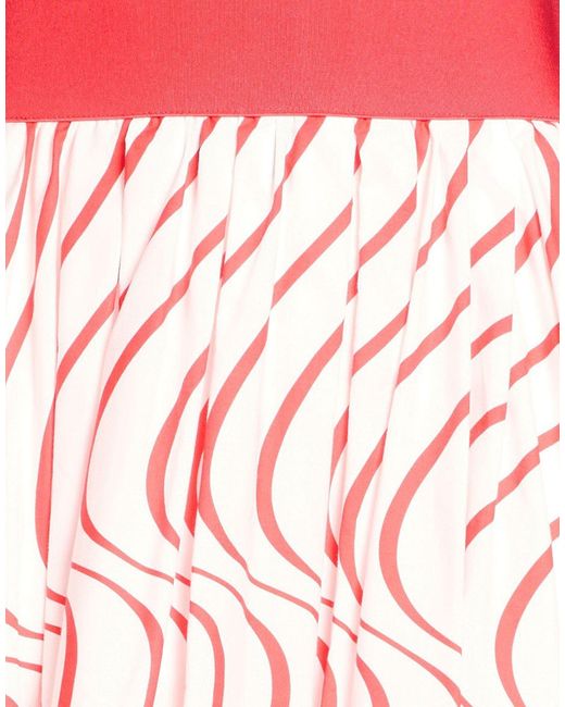 MSGM Red Midi Skirt Cotton