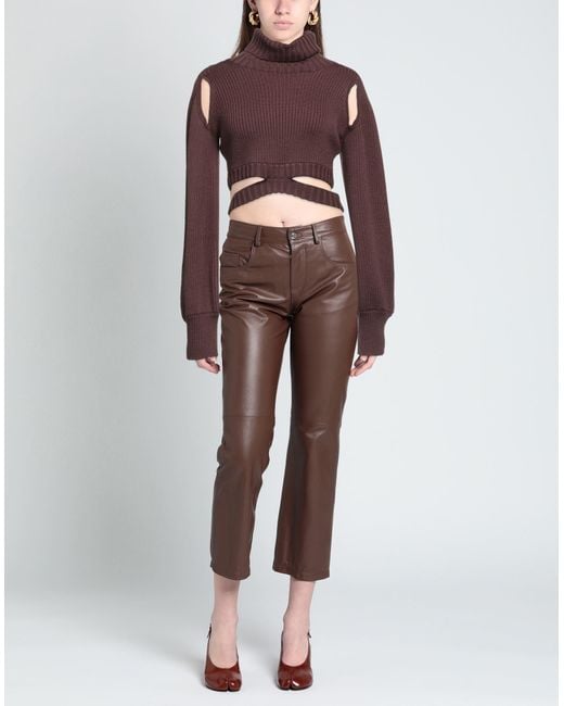 ANDREADAMO Purple Turtleneck