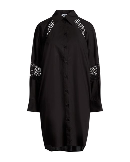MSGM Black Mini Dress Cotton