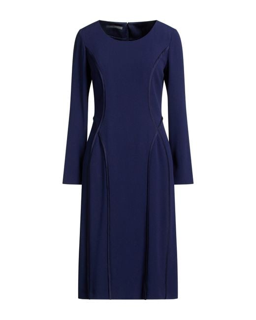 Alberta Ferretti Blue Midi Dress Silk, Viscose