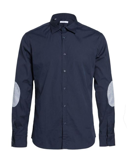 Aglini Blue Midnight Shirt Cotton, Polyamide, Elastane for men