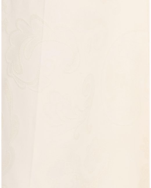 Etro White Ivory Pants Viscose, Elastane