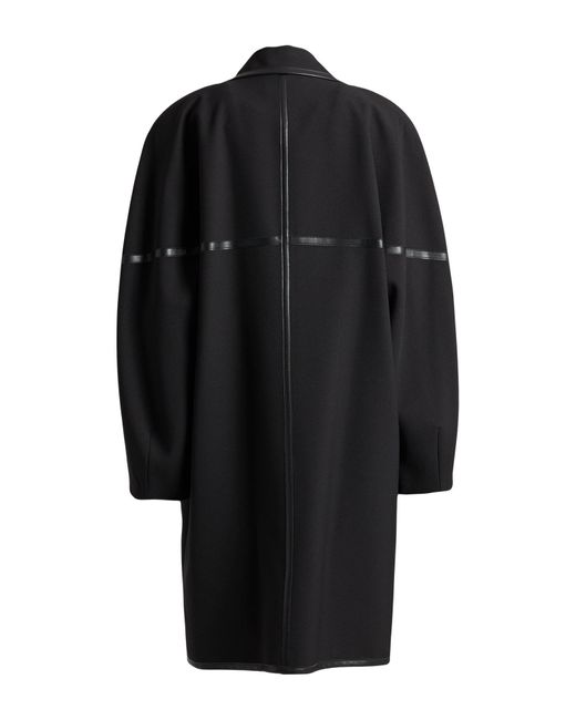 Karl Lagerfeld Black Overcoat & Trench Coat