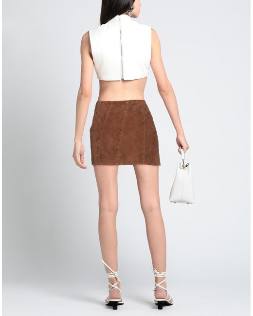 Alessandra Rich Brown Mini Skirt