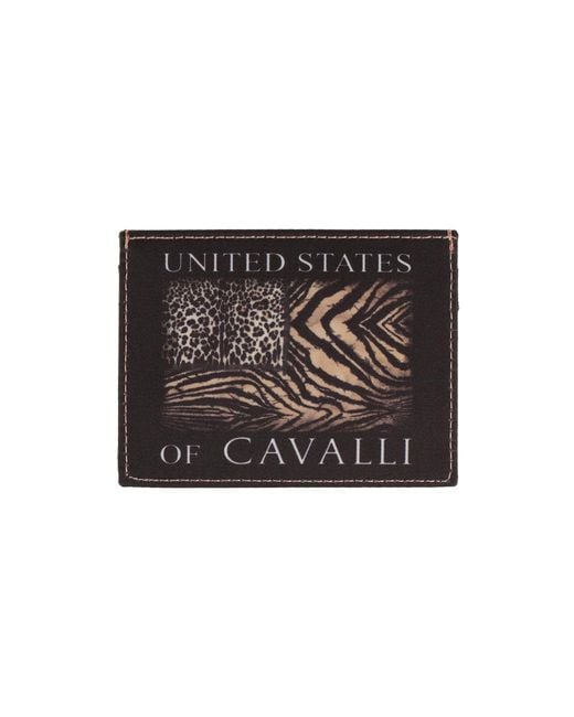 Tarjetero Roberto Cavalli de hombre de color Black