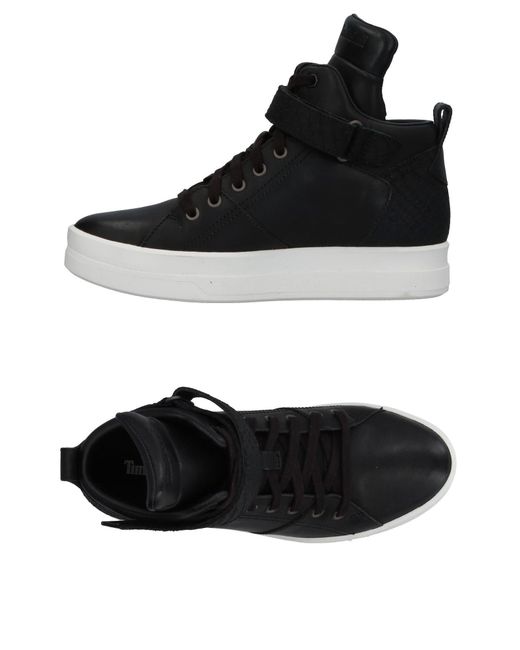 Timberland Leather High-tops & Sneakers in Black - Lyst