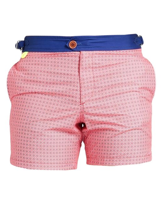 Gili's Pink Swim Trunks Recycled Polyester, Polyester for men