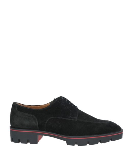 Christian Louboutin Black Lace-Up Shoes Leather for men