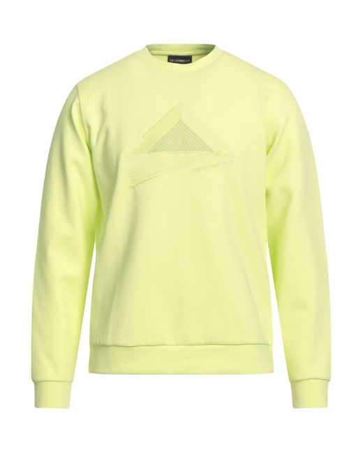 Emporio Armani Yellow Acid Sweatshirt Polyamide, Elastane for men