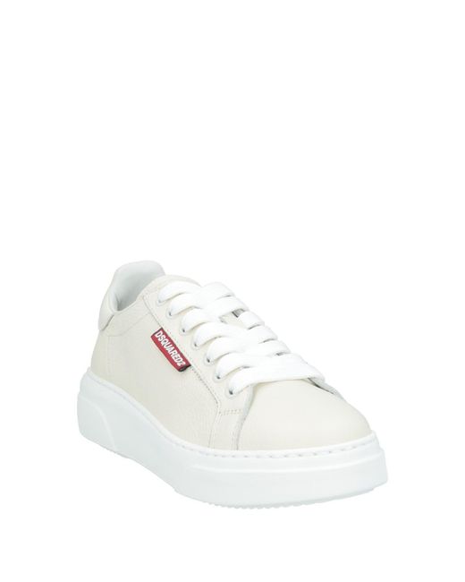 DSquared² White Ivory Sneakers Leather