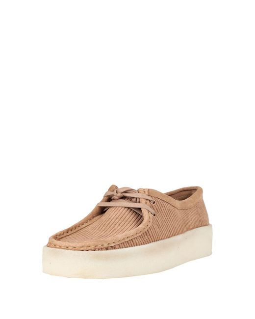 Clarks White Lace-up Shoes