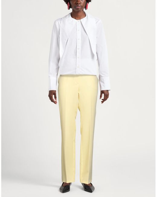 Blugirl Blumarine Yellow Pants Polyester, Elastane