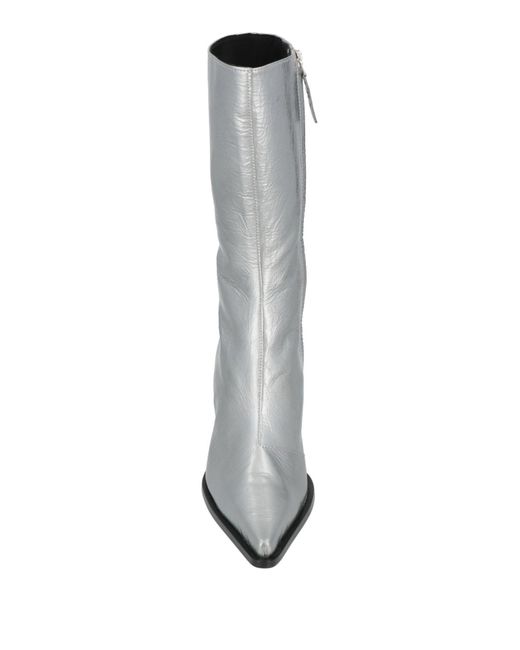 Acne Gray Boot Leather