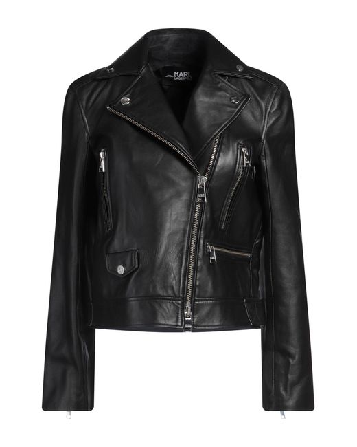 Karl Lagerfeld Black Jacket Lambskin