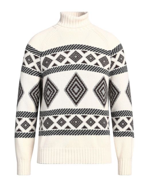 Brunello Cucinelli White Turtleneck Cashmere for men
