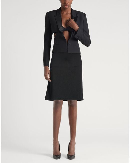 Courreges Black Midi Skirt Polyester
