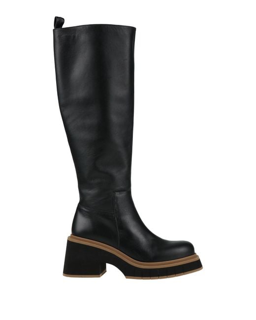 Paloma Barceló Black Boot Leather