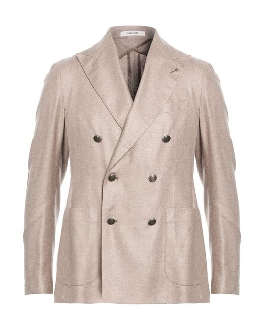 Tagliatore Natural Sand Blazer Silk for men