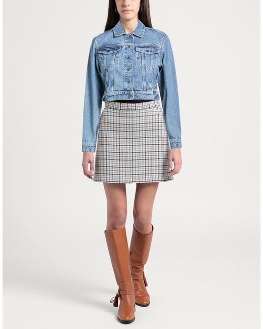 ROTATE BIRGER CHRISTENSEN Blue Denim Outerwear Cotton