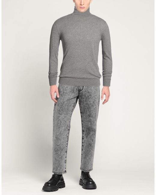 White Wise Gray Turtleneck for men