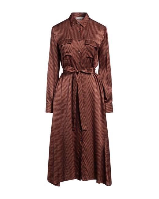 Antonelli Brown Midi Dress