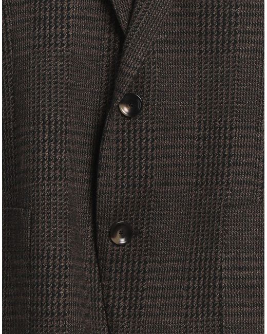 Sartoria Latorre Black Blazer Cotton, Virgin Wool for men