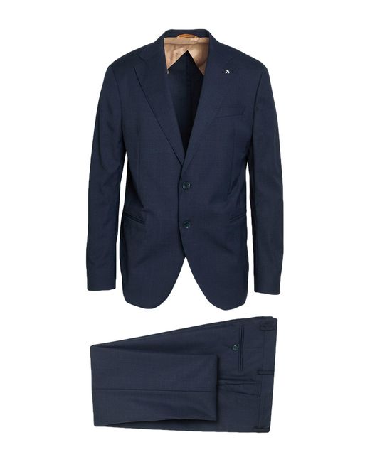 AT.P.CO Blue Suit Polyester, Viscose, Wool, Elastane for men