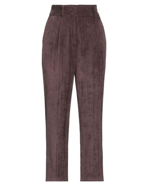 Sandro Ferrone Purple Pants Polyester, Nylon, Elastane