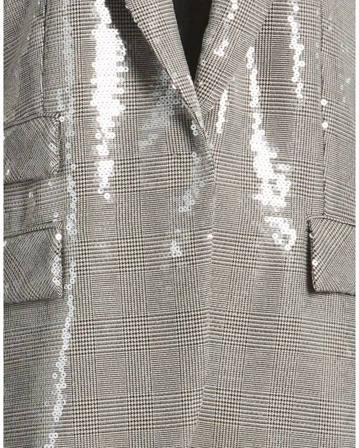SIMONA CORSELLINI Gray Blazer Viscose, Polyester, Elastane