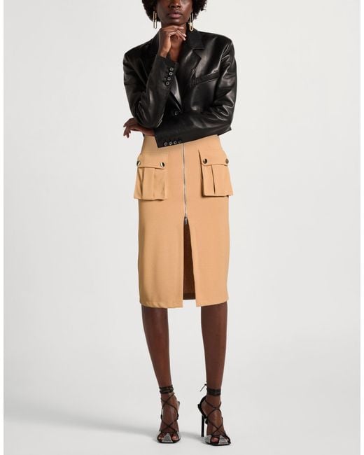 Kontatto Natural Midi Skirt Polyester, Elastane