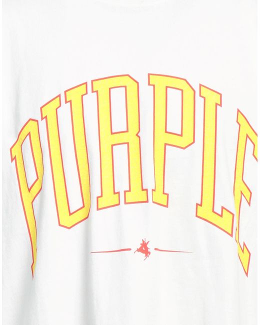 Purple White T-shirt for men