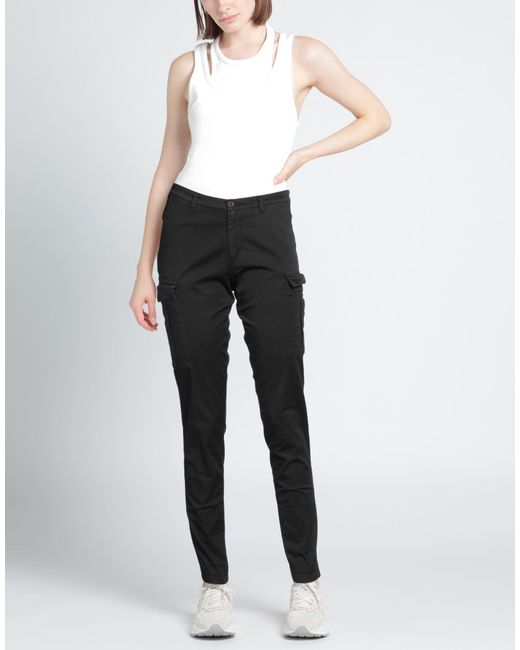 40weft Black Pants Cotton, Elastane