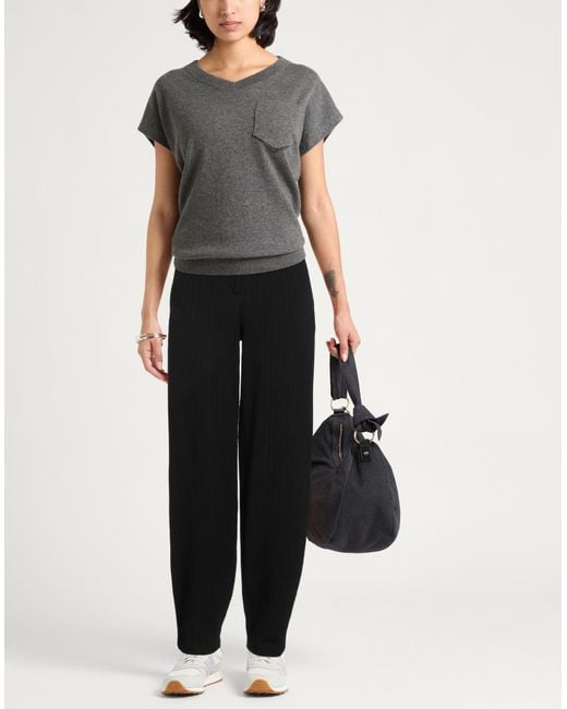 Emporio Armani Black Pants Cotton, Polyamide, Elastane