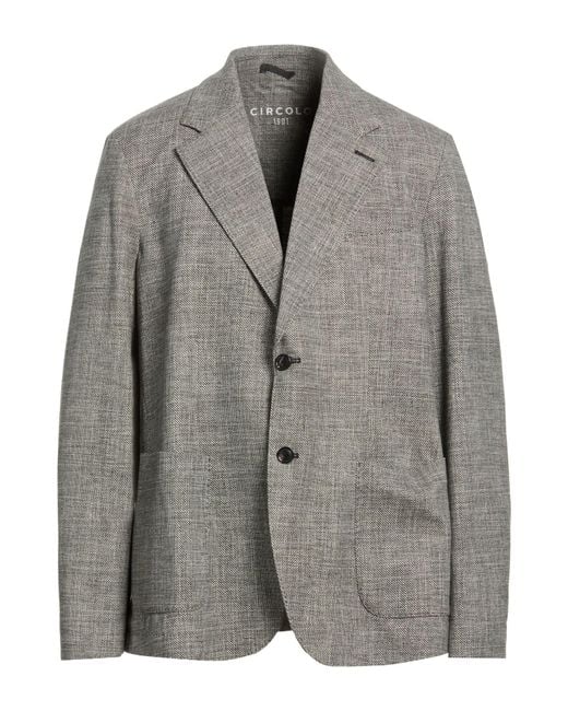 Circolo 1901 Gray Blazer Cotton, Elastane for men