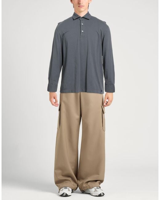 Drumohr Gray Polo Shirt Cotton for men