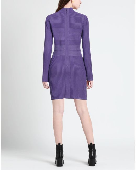 Hervé Léger Purple Mini Dress