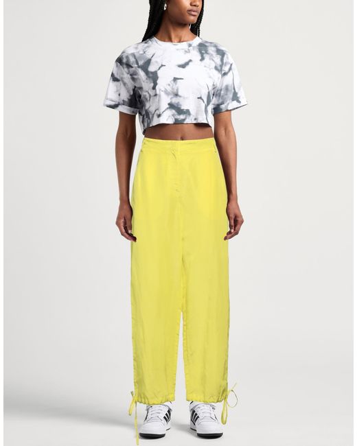 MSGM Yellow Pants Viscose, Linen