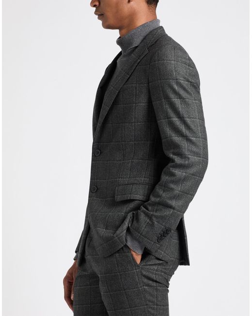 Boglioli Black Suit Virgin Wool for men