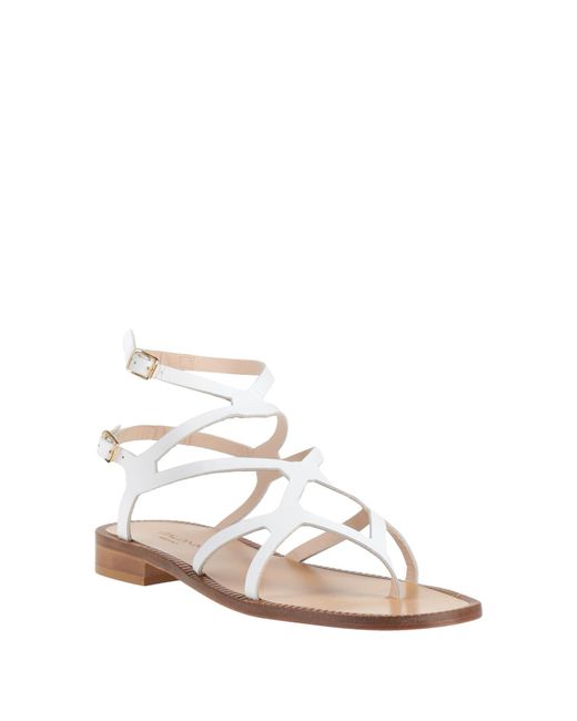 Baldinini White Thong Sandal Leather