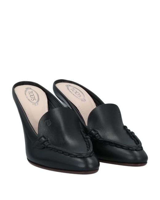 Tod's Black Mules & Clogs