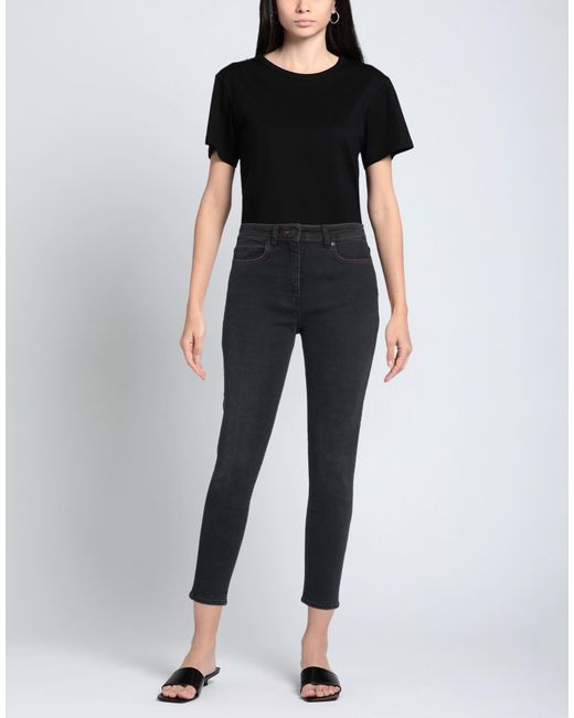 MSGM Black Denim Trousers